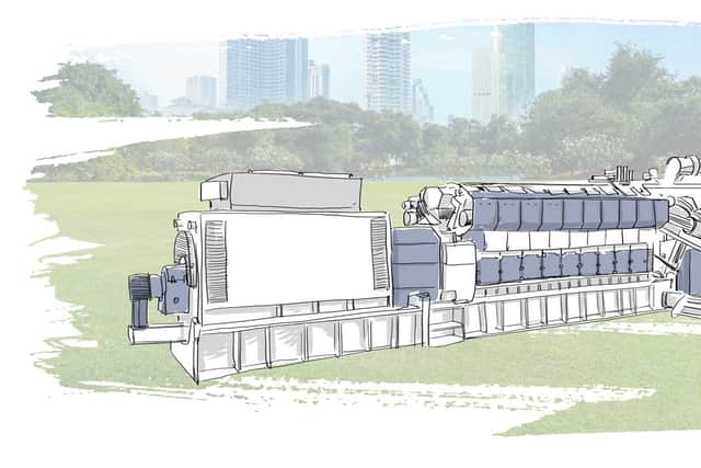 Sketch of a gas engine generation set