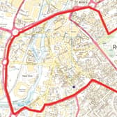 The red area shows the proposed location of the public space protection order