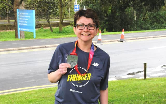 Nurse Joanne Clough with her London Marathon 2018 medal.