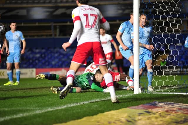 Rotherham take the lead. Pictures by Trevor Price