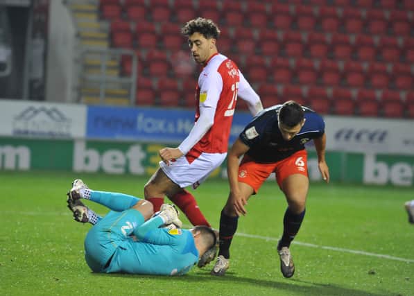 Matt Crooks in action against Luton. Picture by Dave Poucher