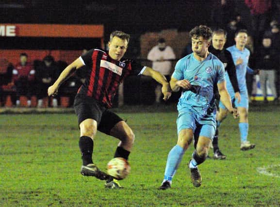 Action from the Sheffield Senior Cup semi-final. Pictures by KERRIE BEDDOWS