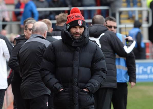 Paul Warne at today's game. Picture by Kerrie Beddows