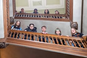 Wentworth Woodhouse’s Young Producers. Top row, left to right: Brandon Steer, Tinahse Musaka, Suzie Cambell, Sophie Ellingham: Bottom row, left to right: L-R Megan Bradley, Harry Glover, Ellie Eagleton, Dylan Carratt