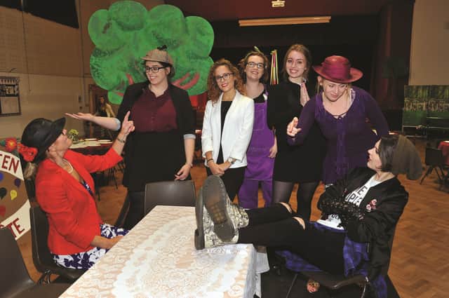 Staff and students from Wath Comprehensive School sixth form performing arts faculty, who staged their own murder mystery night for 180 guests on Thursday night, called 'Murder in Paradise Green'. 171760