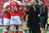 Paul Warne talks tactics during last week's clash with Shrewsbury.
