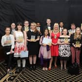 Prize winners at the recent Different But Equal Awards ceremony for young people, organised by Children, Young People and Family Consortium and held at the Carlton Park Hotel, are seen with Cllr Eve Rose Keenan, Mayor of Rotherham. 180287