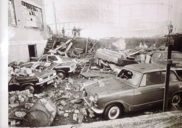 The scene of the explosion. Pic courtesy of www.sfbhistory.org.uk