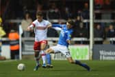 Jerry Yates in action for Rotherham at Peterborough