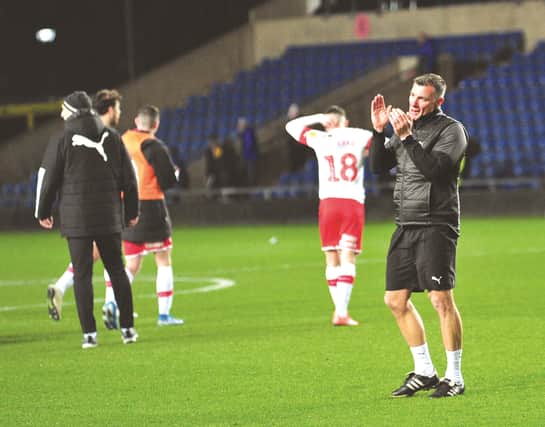 An emotional Richie Barker thanks Millers fans at Oxford