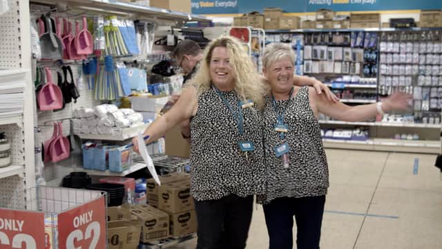 Claire Meredith (left) and Christine Thatcher at Poundland Mexborough
