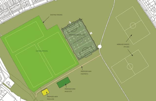 A new 3G football pitch, play area and pavilion at Herringthorpe Playing Fields is among the mitigation measures suggested by Newett Homes