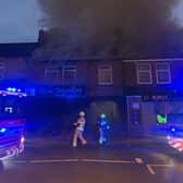 The scene of the fire above Rose Jewellers on Saturday. Photo by Edward Radley.