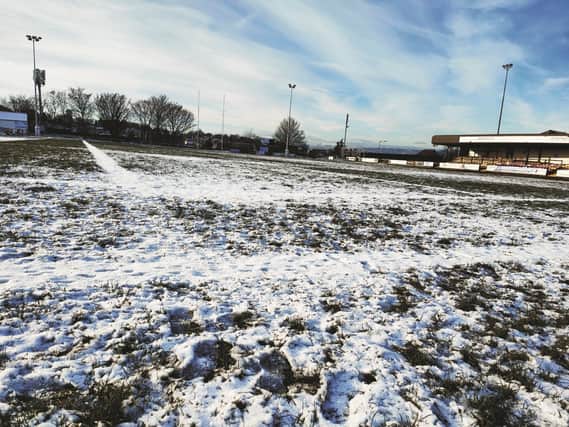 The wintry scene at Clifton Lane last weekend