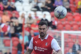 Grant Hall won't be risked in the Carabao Cup, Rotherham United manager Matt Taylor said. Picture: Kerrie Beddows