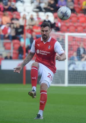 Grant Hall won't be risked in the Carabao Cup, Rotherham United manager Matt Taylor said. Picture: Kerrie Beddows