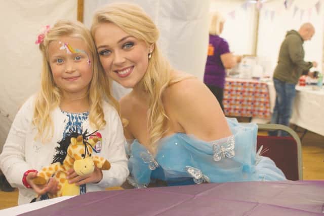 Isla Salt with a princess played by Stephanie Hill, who is the current Miss England