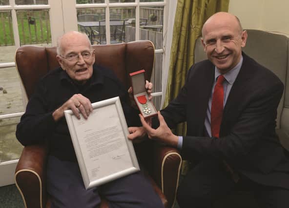 MP John Healey was at Cambron House at Bramley recently to present resident Victor Williams with the insignia of Chevalier de la Légion d'honneur, awarded in recognition of his service in the military and his involvement in the Liberation of France during the Second World War. 171801-1