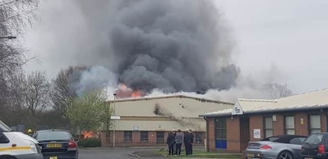 The fire at the Dinnington business