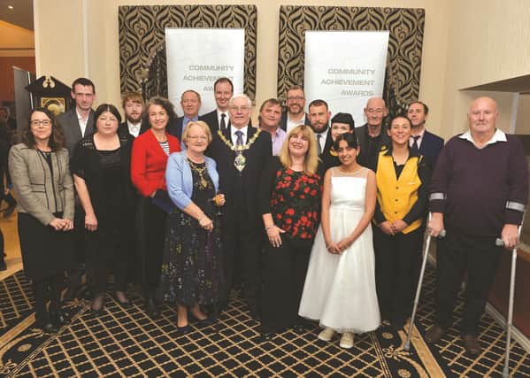 Last year's nominees and guests at the Community Achievement Awards.