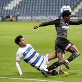 Matt Olosunde goes down but no penalty is given at QPR. Pictures by Jim Brailsford
