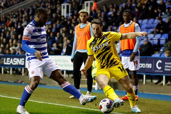 Conor Washington threatens for the Millers in the first half. Picture by Jim Brailsford
