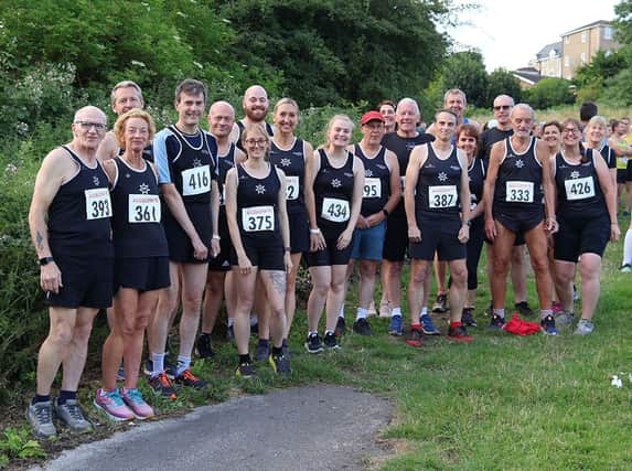 Rotherham Harriers at the Abbey Dash.