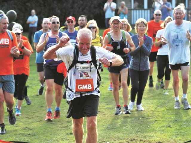 Ray Matthews completes his 75th marathon in as many days