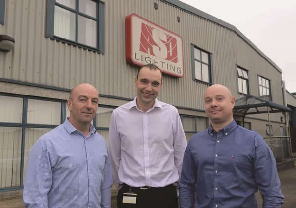 From left to right are: ASD supply chain and process director Darrell Clark, purchasing manager Ian Skirrow and deputy managing director Richard Stewart.