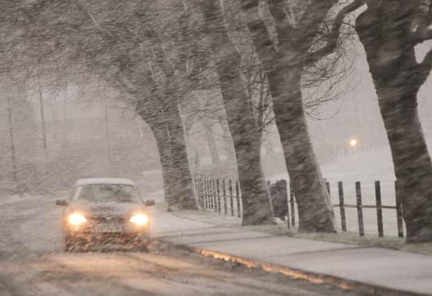 Snow on Sunday could lead to difficult driving conditions, the Met Office said