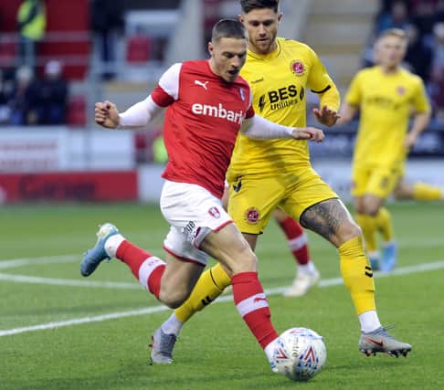 Ben Wiles in action against Fleetwood. Picture by Dave Poucher