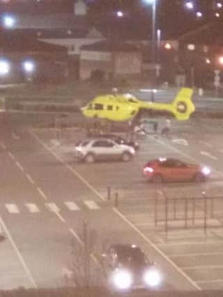 The Yorkshire Air Ambulance attended the scene last night