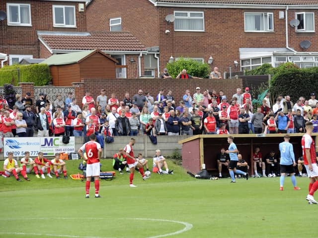 What a sight. Millers fans together again, at Parkgate. Pictures by Dave Poucher
