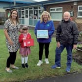 Nicola Betts (left), pupil Xander Rodgers and PE teacher Steph Phillips from Bramley Sunnyside Junior School, who topped the total points leaderboard.