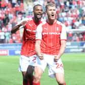 Michael Smith celebrates against Doncaster Rovers. Picture by Dave Poucher