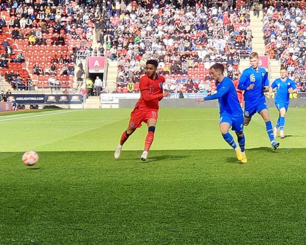 Action from England U19s v Iceland U19s at AESSEAL New York Stadium. Picture by DAVE POUCHER