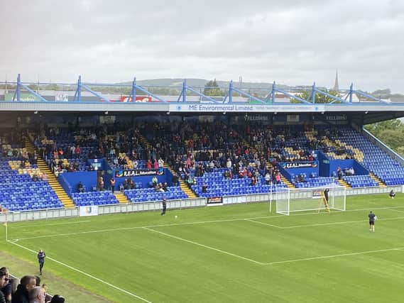Rotherham United fans at The One Call Stadium for the Millers' match against Mansfield Town.