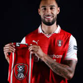 Andre Green shows off his new Rotherham United colours. Picture: Rotherham United