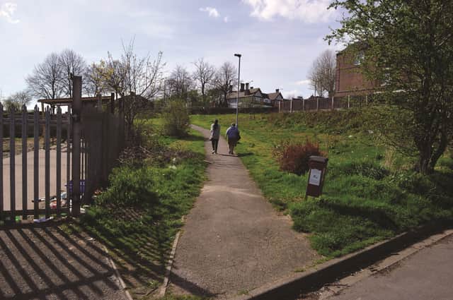 The Lanes, near Herringthorpe, where the reported rape was carried out