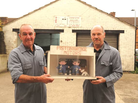 Two Maltby memchanics are finally hanging up their spanners after sharing a workshop for 30 Years. David Smith (right), who runs Mobile Auto Repairs and Servicing (MARS) and Gerald Bielby, who runs Gerald Bielby Car Repairs, from the same workshop off Muglet Lane, Maltby. 171778-4