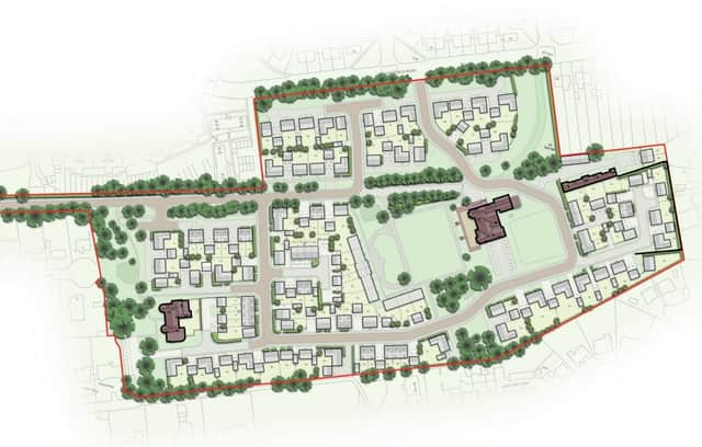 A plan showing how the development could be laid out