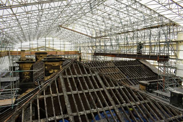 The roof at Wentworth Woodhouse is undergoing repairs