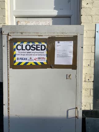 The closed down property on Schofield Street, Mexborough.