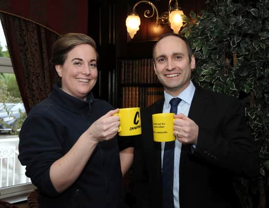 Jason Gossop, sales Manager of the Carlton Park Hotel, and Gemma Hayden, team leader at the Rotherham NHS Foundation Trust.