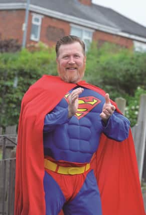 Ken Glover of Lowfield Avenue, Greasbrough who dresses up as different characters for the weekly Clap for Carers.