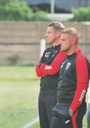 Maltby Main managerial duo Lee Whitehead and Andy Dawson.
