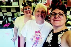 Donna Bennett, Karen Bailey and Sarah White at Mexborugh Community Hub.