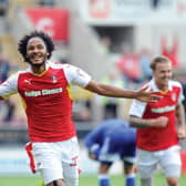 Izzy Brown celebrates a goal for the Millers against Cardiff earlier this season