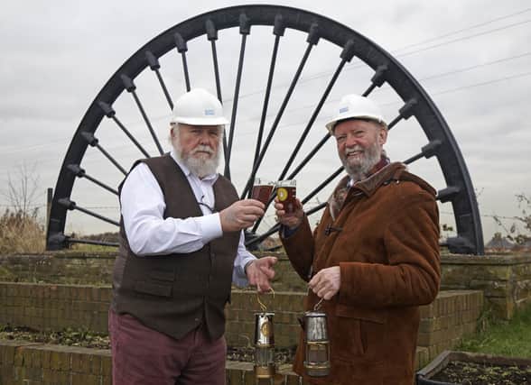Pictured left to right: John Greaves, former miner and mining educator and Steve Burns, Magna Real Ale and Music Festival organiser.