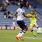 Richie Smallwood puts the Millers ahead at Deepdale. Picture: Jim Brailsford